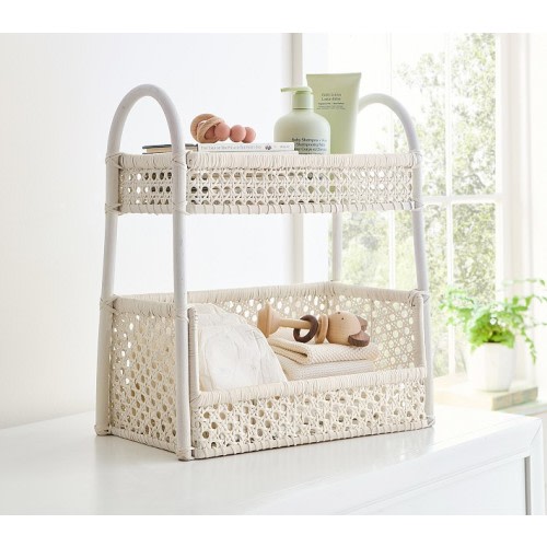 Sadie Caned Tiered Stacked Organizer