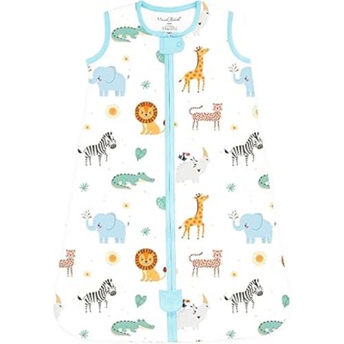Mama Cheetah Baby Sleep Sack 2.5 TOG, Organic Cotton Wearable Blanket with Two-Way Zipper, Swaddle Transition Baby Sleeping Bag for Newborn Infant Toddler Boy Girl, 0-6 Months