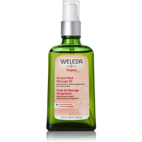 Weleda Stretch Mark Pregnancy Massage Oil, 3.4 Fluid Ounce, Plant Rich Oil with Vitamin E, Sweet Almond, Jojoba and Arnica Oils