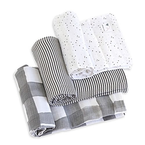 Burt's Bees Baby® Starry Eyes Organic Cotton Muslin 3-Pack Swaddle Blankets in CharcoalBurt's Bees Baby® Starry Eyes Organic Cotton Muslin 3-Pack Swaddle Blankets in Charcoal