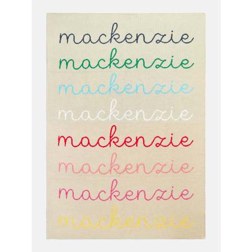 Script Ombre Name Custom Blanket - Beige/Multi
