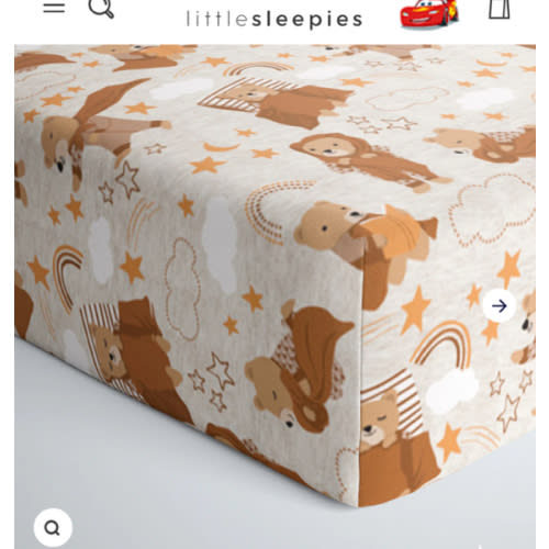 Beary Sleepy Fitted Crib Sheet - Little Sleepies