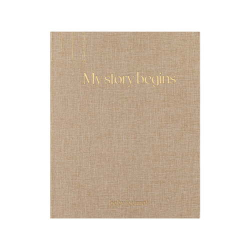 Baby Memory Book, Baby Books for Baby Shower Gift, Baby'S First Year Book Monthly Baby Milestone Tracker, Baby Scrapbook Baby Photo Albums Pregnancy Journal Baby Growth Record Book, 10.2×8.3In, Khaki