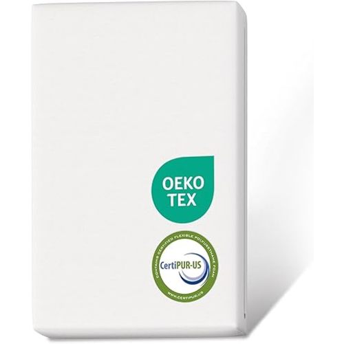 Pack and Play Mattress (38"x26"x1.25'') Certified, Hypoallergenic Dual-Sided Portable Crib Mattress Pad for Play Pen, Babies Toddlers, Soft, Waterproof, Machine Washable Cover, Standard Size