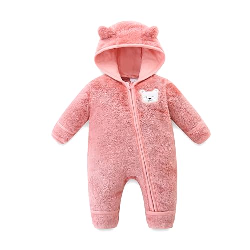 Babymine Baby Romper Infant Hooded Jumpsuit Long Sleeve Footed Onesie Outwear Outfits