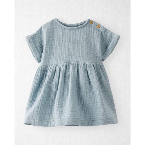 Baby Organic Cotton Gauze Dress in Blue - Little Planet | Carter's