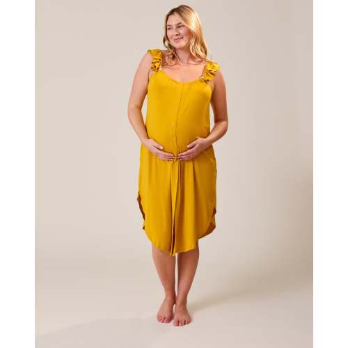 Ruffle Strap Labor & Delivery Gown | Honey - Kindred Bravely
