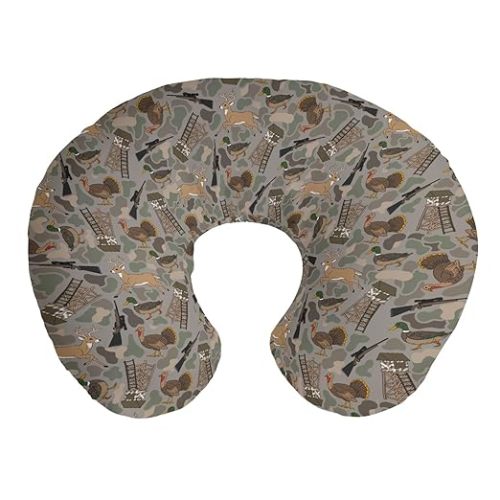 Vintage Hunting Animals Nursing Pillow Covers Hunting Mallard Duck Deer Turkey Nursing Cover for Breastfeeding Camouflage Outdoor Adventure Soft Slipcover for Baby Girls Boys Newborn