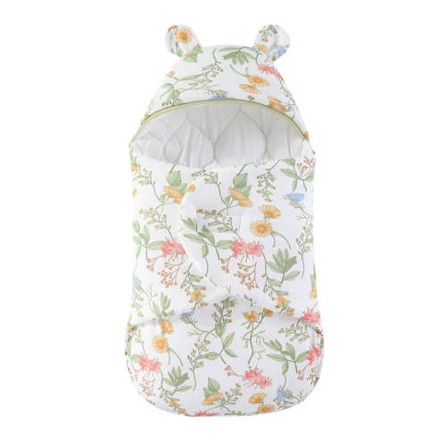 WERYOUNG Boys Girls Cartoon Sleeping Blanket Thick Warm Hooded Swaddle Wrap Toddler, 0-3 Months, Green