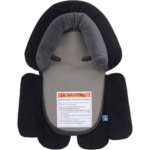 Amazon.com: COOLBEBE 3-in-1 Reversible Newborn Car Seat Insert, Baby Head Support Pad | Extra Soft Head Pad for Catseat, Stroller, Swing & Travel, Baby Body Support Cushion for Infant 0-12 Months, Black