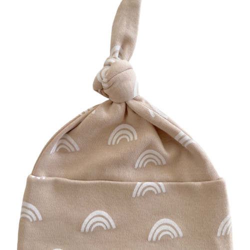 Tan Rainbow / Organic Beanie