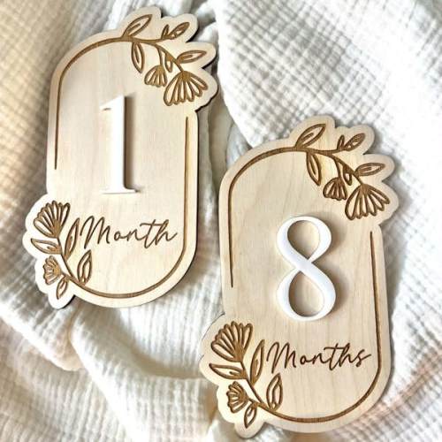Baby Milestone Signs | Baby Shower Gift Set| Nursery Photo Props