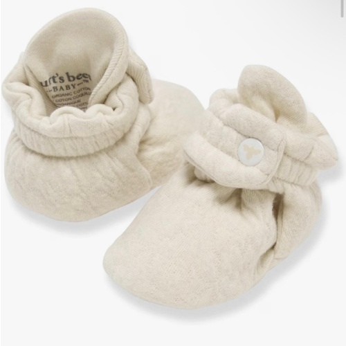 Burt's Bees Baby Unisex 100% Organic Cotton, Adjustable Booties