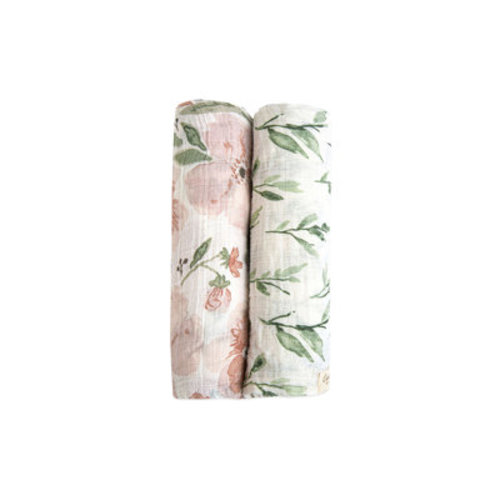2-Pack 100% Cotton Swaddle, Soft and Durable Floral Pattern by Crane Baby | Wayfair