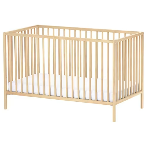 IKEA SNIGLAR Unfinished Crib, Beech Wood