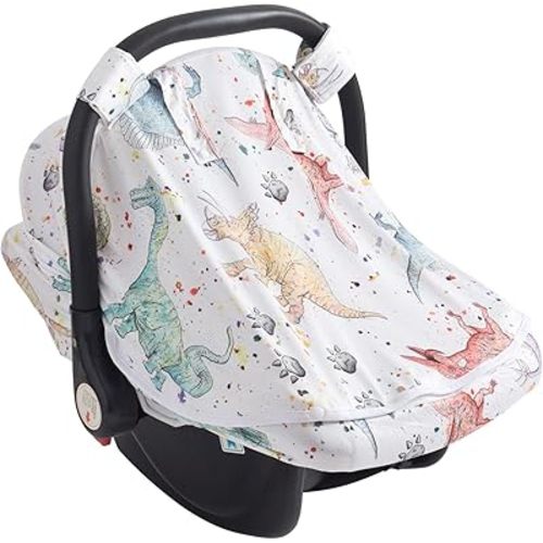 Little Tots Baby Car Seat Canopy Cover, Breathable Sun Shade, Full Privacy for Newborns & Infants, Universal Fit for Boys & Girls