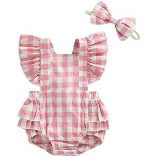Baby Girls Summer Denim Romper Clothes Dress Newborn Onesie Sunsuit 3 6 9 12 18 Months One-Piece Jumpsuits Outfits