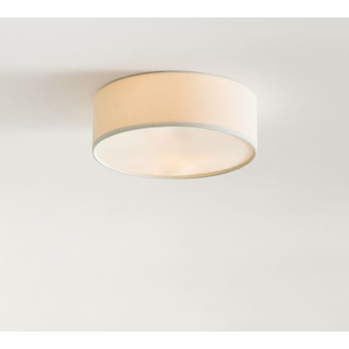 Linen Drum Flush Mount (12")