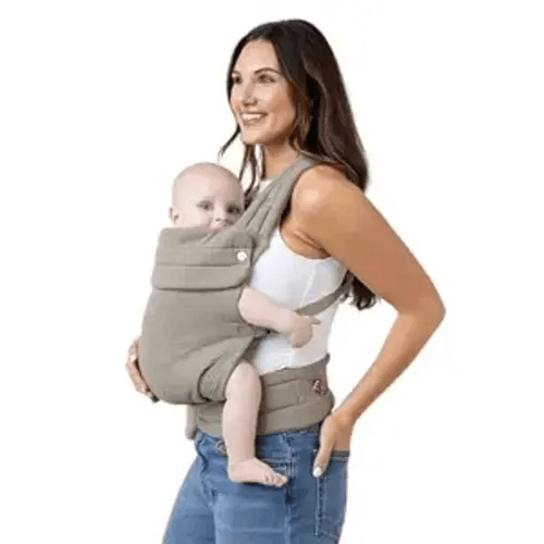 Mabē Monarch Ergonomic Baby Carrier - Premium Cotton Soft Structured Infant Carrier with Hip Healthy Design, 3 Carry Positions for Newborn to Toddler (9-46 lbs) (Stone Sage)
