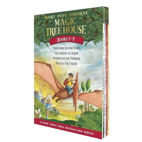 Magic Tree House Boxed Set, Books 1-4: Dinosaurs Before Dark, The Knight at Dawn, Mummies in the Morning, and Pirates Past Noon