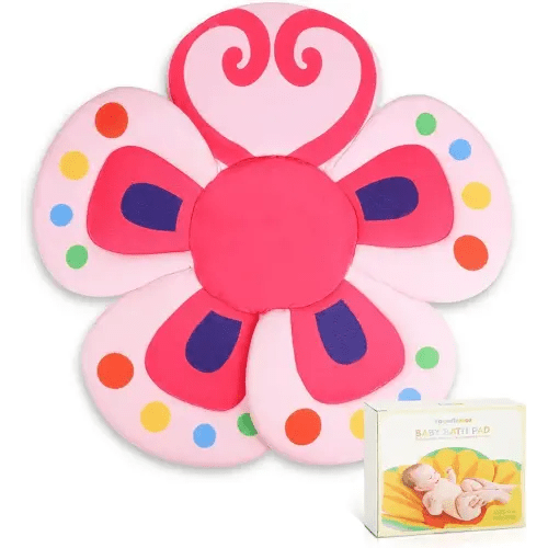 Baby Bath Seat for Infant Bathtub Sink, Non-Slip Flower Bathtub for Infants 0-6 Months, Soft Baby Sink Bath Cushion for Babies Bath Time, Newborns Bath Essentials Must Haves-Butterfly
