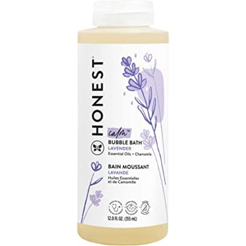 The Honest Company Foaming Bubble Bath | Gentle for Baby | Naturally Derived, Tear-free, Hypoallergenic | Lavender Calm, 12 fl oz