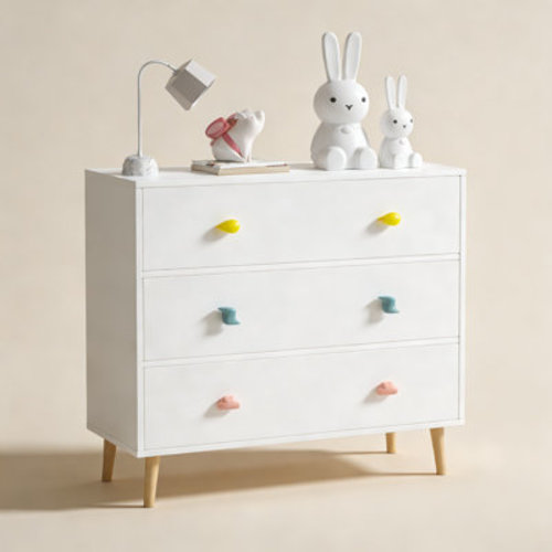 Kids 3 Drawer Dresser, Baby Nightstand for Bedroom, Storage Cabinet for Toddler Child for Living Room, Toddler Room, Nursery, Closet | Wayfair