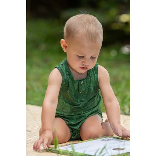 Green Loʻi Kalo Bamboo Tank Romper