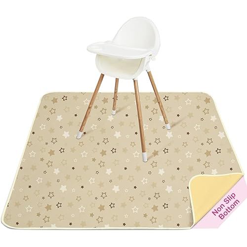 Basumee Splat Mat for Under High Chair, Waterproof & Mess-Proof Floor Mat