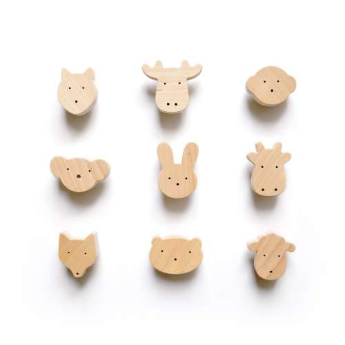 Wooden Knobs Animals for Kids; Dresser, Nursery Pulls Handles for Drawers and Cabinets - 1 pcs; $10.87 per piece