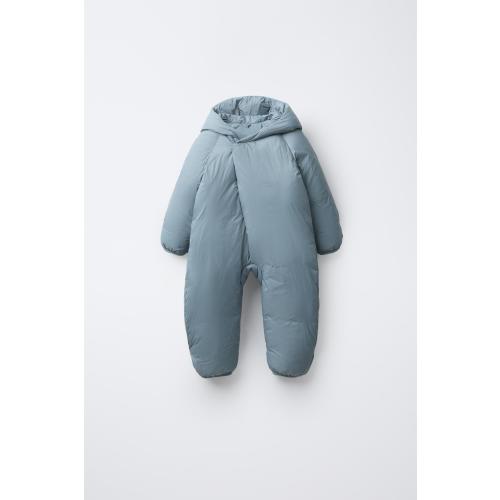 CONVERTIBLE NYLON FOOTIE ROMPER - Eggplant | ZARA United States