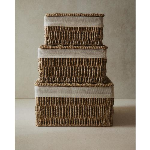 BASKET WITH FABRIC LINING | Zara Home United States of America