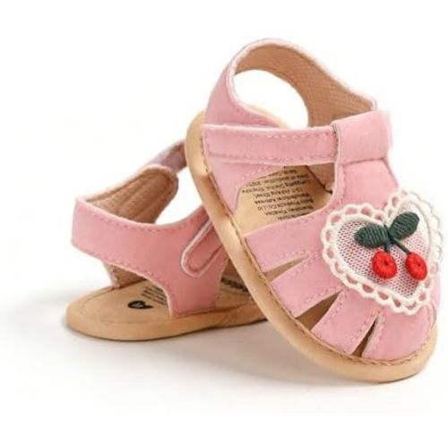 Baby Girls Summer Sandals Outdoor Beach Anti-Slip Rubber Soft Sole Size 6-12 Months