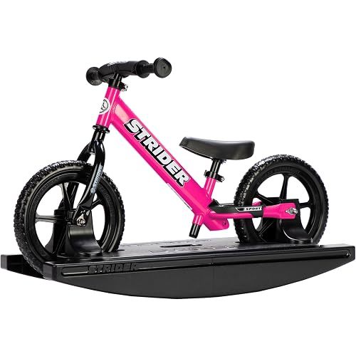 Strider Sport 2-in-1 Rocking Bike - Helps Teach Baby How to Ride a Balance Bicycle - for Kids 6 Months to 4 Years-Easy Assembly, Tool-Free Adjustments