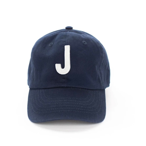Navy Blue Letter Baseball Hat -J