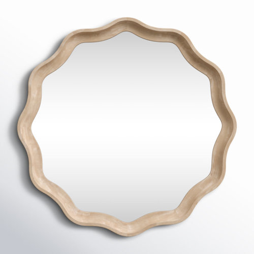 Joss & Main Canonbury Round Scalloped Wooden Wall Mirror & Reviews | Joss & Main
