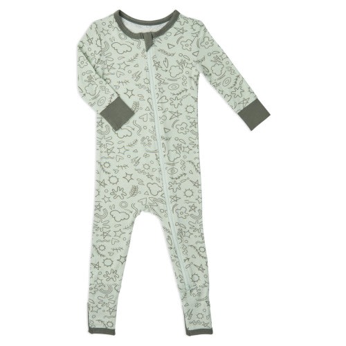 Convertible Romper Fitted Long Sleeve Pajama