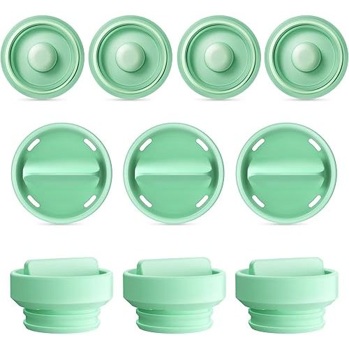 6pcs Duckbill Valves and 4pcs Diaphragm Compatible with Elvie Stride Pump Replacement Parts, Replace for Elvie Pump Valves Diaphragm Parts Accessories