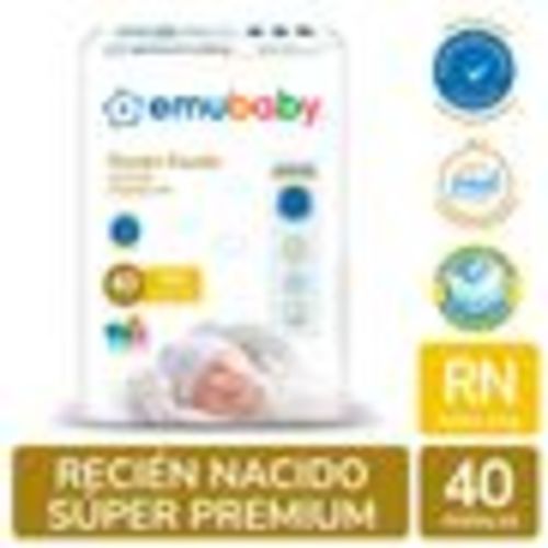 Pañales Emubaby Súper Premium Recién Nacido 40 un.