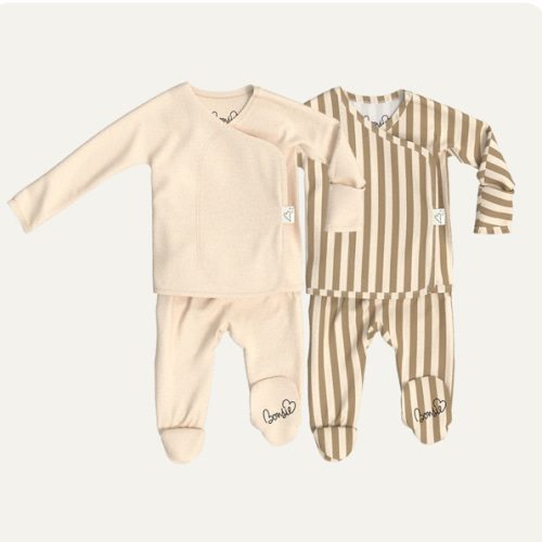 Baby Bundle Footie - Oat + Toffee Twist – Bonsie Skin to Skin Babywear
