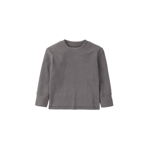 Long Sleeve Ribbed Tee - Graphite