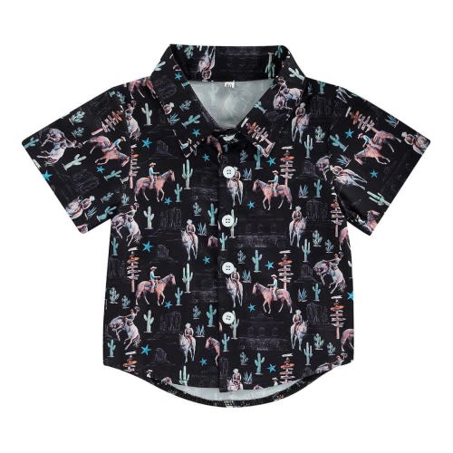 The Trendy Toddlers Black Cowboys Toddler Shirt - Black Cowboys Toddler Shirt