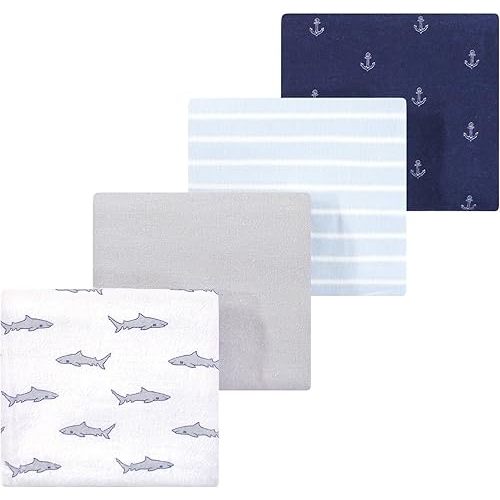 Luvable Friends Little Treasure Flannel Receiving Blankets 4pk