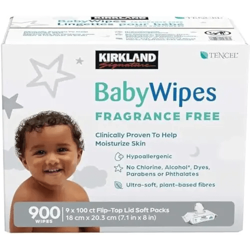 Kirkland Signature Fragrance Free Baby Wipes, 900 Count