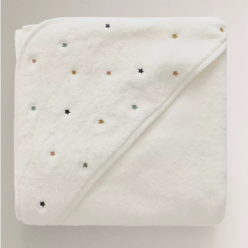 STARS HOODED BABY TOWEL