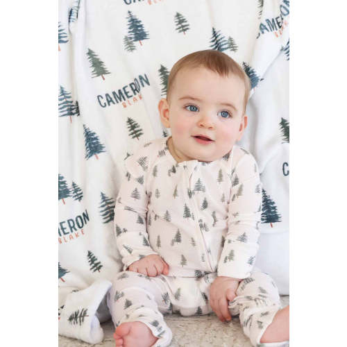 Evergreen Bamboo Waffle Convertible Zip Romper