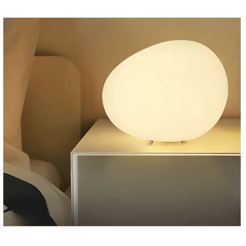 Japandi Pebble Floor & Table Lamp - Asymmetrical Organic Glow Stone