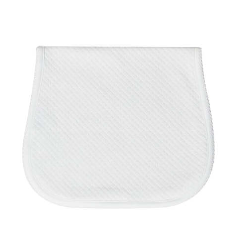 Matelasse Milano Baby Pima Burp Cloth in White