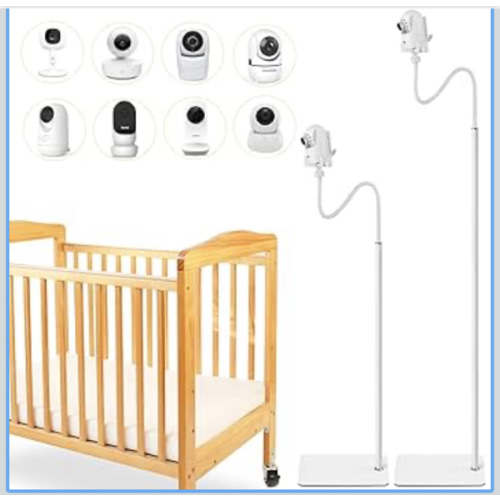 iTODOS Baby Monitor Floor Stand Holder Mount compatible with Infant Optics DXR-8 Pro,Nanit Pro & Flex Stand,VTech VM819/VM901,HelloBaby,Momcozy,eufy,Motorola,Owlet, Keep Baby Away from Touching