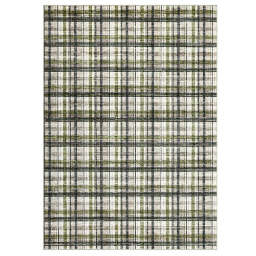 Gracie Oaks Plaid Washable Rugs Area Rugs for Bedroom Modern Living Room Rugs Non Slip Tartan Large Area Rugs Non Shedding Throw Rug Stain Resistant Carpet | Wayfair